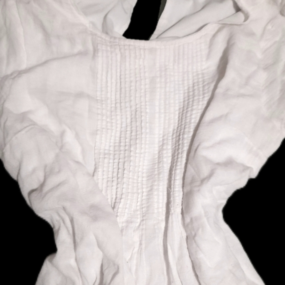 Old Navy White Dress with Lace Sleeves - Picture 3 of 3